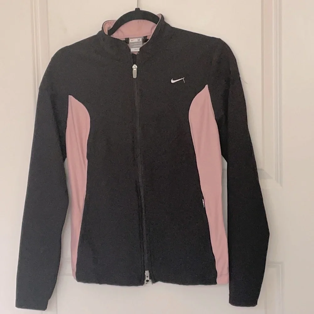 Nike Fit Dry Pink Black Full Zip Jacket Medium Activewear